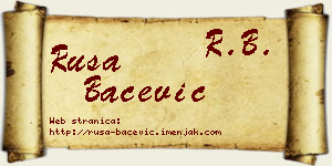 Rusa Bačević vizit kartica